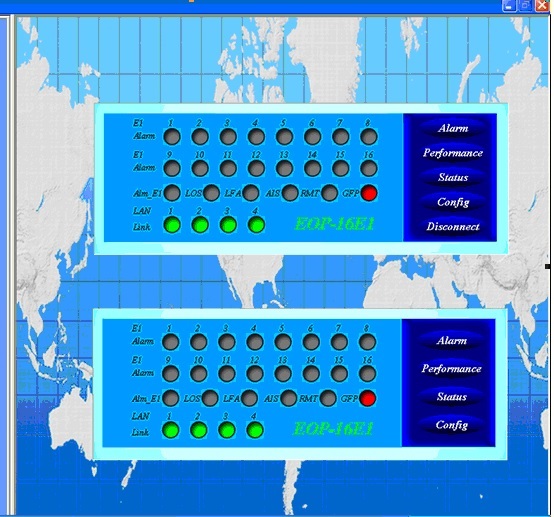 8 E1 converter management screen