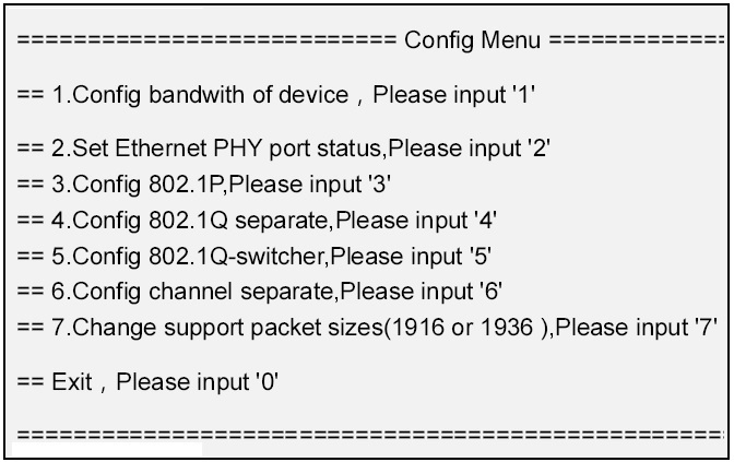 gigabit ethernet fiber multiplexer management screen