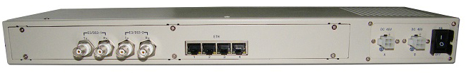 2 E3 to ethernet converter rear panel