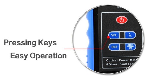 optical power meter button