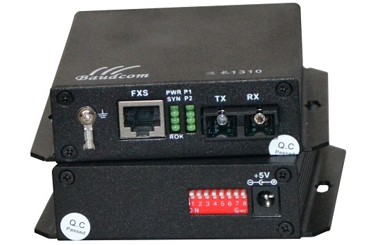 one channel POTs fiber multiplexer with built-out power