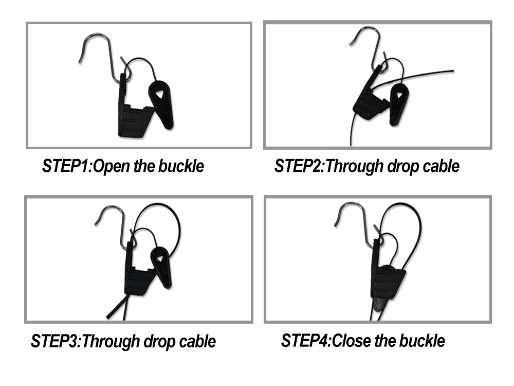 S-hook FTTH Cable Tension Clamp S-hook