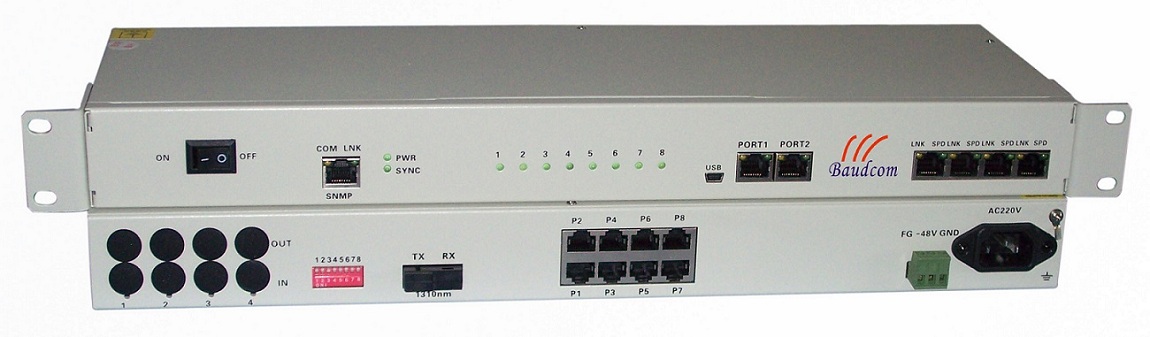 Audiophonics - Convertisseur Switch Ethernet 8x RJ45 1x Fibre Optique